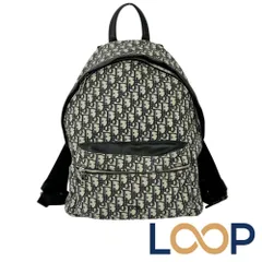 ディオール ■美品■ オブリーク リュックサック バックパック ジャガード ネイビー 【694448】11のサムネイル