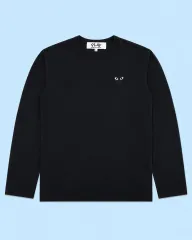 COMME des GARCONS PLAY ブラック 長袖Tシャツ Lサイズ 100 ラウンド ベーシックカットソー シャツのサムネイル