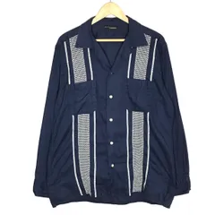 【倉吉店】MOJITO｜モヒート ABSHINTH SHIRT Bar.2.0 長袖シャツ 2082-1105 ネイビー サイズ：L【99】のサムネイル