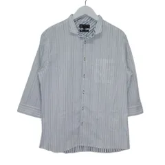 エムケーミッシェルクランオム MK MICHEL KLEIN HOMME 七分袖 シャツ トップス ストライプ 51 XLサイズ相当 ホワイト系 k47092 0722のサムネイル