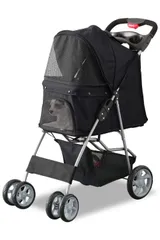 ottostyle.jp 折りたたみ ペットカート 軽量 安全装置付 ドッグカート キャリー 小型犬 中型犬 老犬 介護用 [4輪] [ブラック] 1のサムネイル