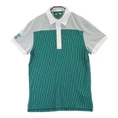 サイズ：M ADIDAS GOLF アディダスゴルフ ×BOGEY BOYS IL9294 半袖ポロシャツ ストライプ柄 グリーン系 [240101737346] ゴルフウェア メンズ ストストのサムネイル