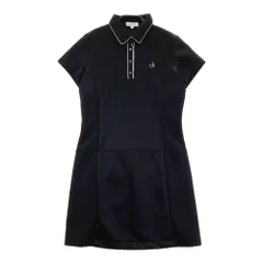 サイズ：M CALVIN KLEIN  GOLF カルバンクラインゴルフ  半袖ポロ ワンピース  ブラック系 [240101742042] ゴルフウェア レディース ストストのサムネイル