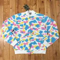 ★新品★ マルチカモ スウェット ブルゾン Sサイズ a bathing ape BAPE cotton candy camo multi camo jacket エイプ ベイプ NIGO y45のサムネイル