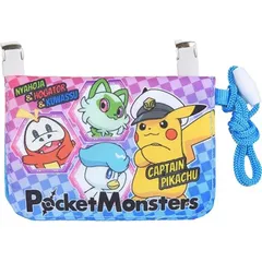【訳アリ】ポケットモンスター ネックコード付き  ポケットポーチ ポケモン ピカチュウ ニャオハ クワッス ホゲータ 移動ポケット お財布 財布  ハンカチ 入れ ティッシュ 子供 ネックストラップ キッズ 男の子のサムネイル