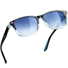 [MAIVARDAY] サングラス メンズ レディース UVカット偏光 TR90 ウェリントン型 運転用 弾性 グラデーションブルー sunglasses for menのサムネイル