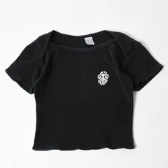 CHROME HEARTS クロムハーツ オールド ヴァインダガー スクロールラベル プリント トップス 黒 ホワイト 美品 中古 4a005606のサムネイル