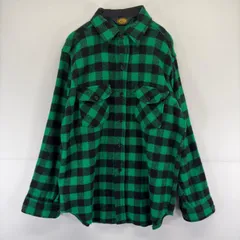 古着 90's/90年代 ウールリッチ WOOLRICH USA製 ジャケット 胸ポケット ウール シャツジャケット L  グリーン系 チェック メンズのサムネイル