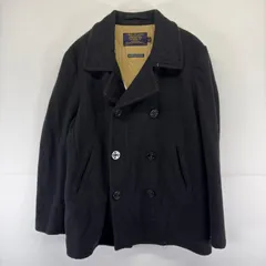 古着 ジェイクルー J.CREW ジャケット Pコート ミリタリータイプ ウール M  ブラック 無地 メンズのサムネイル