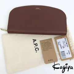 未使用 A.P.C. アーペーセー 長財布 ハーフムーン ブラウン 茶 Demi-Lune デミルネ レディース ウォレット PXAWV-F63218のサムネイル