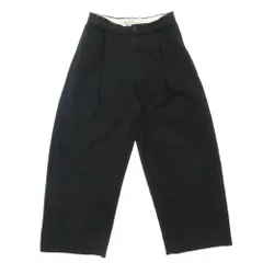 STUDIO NICHOLSON スタジオニコルソン ワンタック ワイド パンツ トラウザー ブラック系 S【中古】のサムネイル