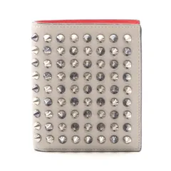 クリスチャンルブタン Christian Louboutin 二つ折り財布 PAROS パロス スパイクスタッズ グレー レザー パロス 二つ折り財布 レディース Used Aのサムネイル
