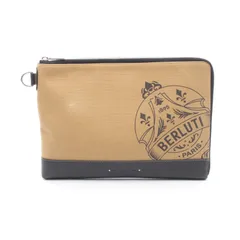 ベルルッティ Berluti セカンドバッグ クラッチバッグ ニノGM クレスト ベージュ/ブラック キャンバス レザー ニノGM メンズ Used Bのサムネイル