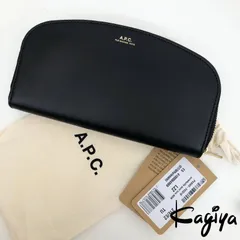 未使用 A.P.C. アーペーセー 長財布 ハーフムーン ブラック 黒 Demi-Lune デミルネ NOIR レディース ウォレット PXAWV-F63218のサムネイル