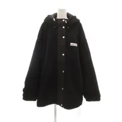 ジャバ Java タグ付き ブルゾン ジャケット ハーフ丈 ボア XL 黒 ブラック フード ボタン /ML ■ECG007のサムネイル