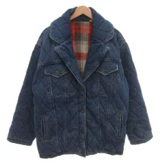 リーバイス Levi's デニム キルティングジャケット 中綿 M 青 ブルー 裏チェック柄 スナップボタン /JI ■ECG007のサムネイル