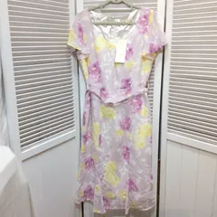 未使用☆BE RADIANCE ビーラディエンス ワンピース フリーサイズ ラベンダー 花柄のサムネイル