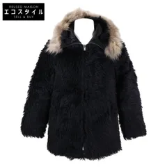 SAINT LAURENT PARIS　サンローランパリ　国内正規 531195 Y715T モヘアxウール ラクーンファー ファートリミング フーデッドジップブルゾン　44のサムネイル