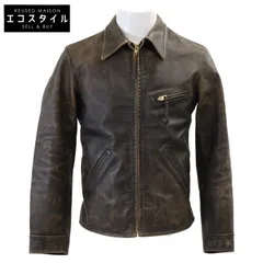 RRL　ダブルアールエル　【美品/国内正規】782839937001 ヴィンテージ加工 チェックライニング フルグレイン カウハイドジャケット　XS/TPのサムネイル