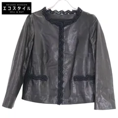 CHANEL　シャネル　【美品/国内正規】09A P35592C00082 ラムスキン ノーカラージャケット　38のサムネイル