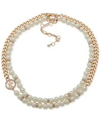 カール ラガーフェルド レディース アクセサリー ネックレス・チョーカー・ペンダントトップ レース KARLAGERFELD PARIS GoldTone Imitation Pearl Omegaのサムネイル