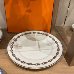 HERMES エルメス シェーヌダンクル プレート 皿 22cm 陶器 箱付き