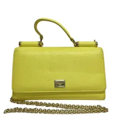 DOLCE&GABBANA(ドルチェアンドガッバーナ) 財布 シシリー イエロー チェーンウォレット レザーのサムネイル