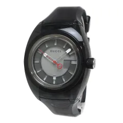 グッチ シンク Sync XXL クォーツ 腕時計 ラバー ブラック グレー 黒 137.1 YA137111 箱付 GUCCI（未使用　展示品）のサムネイル