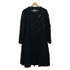 TOKUKO 1er VOL(トクコ・プルミエヴォル) コート サイズ9 M レディース - 黒×ネイビー×パープル 長袖/スパンコール/ビーズ/レース/秋/冬のサムネイル