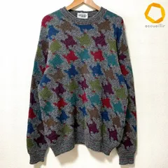 #wnc ミッソーニ MISSONI ニット・セーター L グレー マルチ 千鳥格子 イタリア製 メンズ [997093]のサムネイル