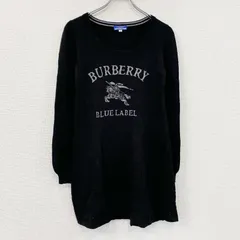 BURBERRY BLACK LABEL　バーバリー　ウールニットワンピース　黒　ブラック　38サイズ　古着のサムネイル