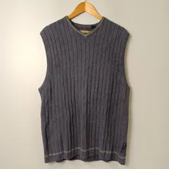 リーバイス Levi's ヴィンテージ風ケーブルニットベスト 【M】ネイビー／紺のサムネイル