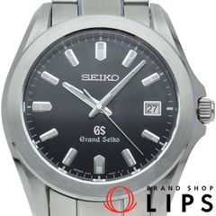 Seiko Grand Seiko Men's Quartz Watch SBGF021/8J56-8020 Stainless Steel Men's Watch Black Polished Excellent Condition