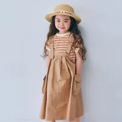 p.premier ボーダーワッフルトップス 110 120㎝ アイボリー 子供服 P207076のサムネイル