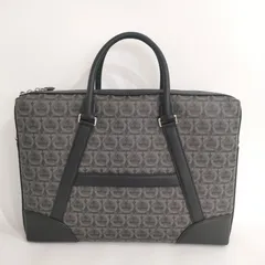 FERRAGAMO フェラガモ ブリーフケース ビジネスバッグ TRAVEL ブラック メンズ ガンチーニ 2WAY 未使用級 現状渡 S1811のサムネイル