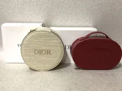D913 未使用 ディオール ノベルティ ポーチ 2個 セット ゴールド レッド 箱有 266197548のサムネイル