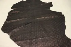 ブロンズ 58ds クロム革 ヤギ革 国産 レザー チェックプリント はぎれ 一枚革 レザークラフト 革 皮 本革 diy 生地 材料のサムネイル