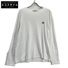 MAISON KITSUNE　メゾンキツネ　FU001630010 ホワイト フォックスヘッドパッチ ロングスリーブカットソー　Lのサムネイル