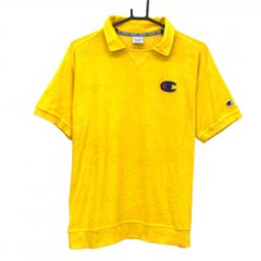 美品】ビームスゴルフ 半袖ハイネックシャツ 蛍光イエロー ロゴ