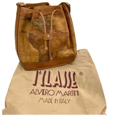 180053 現状品 PRIMA CLASSE プリマクラッセ Alviero Martini 巾着 レザーショルダーバッグ レディースのサムネイル