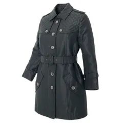 64g23 BURBERRY LONDON バーバリー 中綿トレンチコート キルティング サイズ36 ブラック レディースo07tのサムネイル