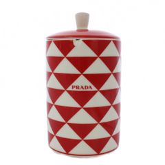 プラダ PRADA ダイヤモンドパターン キャンドル ろうそく 陶器 /BM