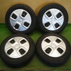 バリ溝！23年！キレイ！8.5分◎スズキ HA36S アルト 純正 スチール 155/65R13 ダンロップ EC202 13インチ PCD100/4H◎6071703Hノのサムネイル