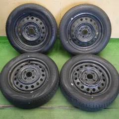 バリ溝！25年！9.5分◎155/65R14 トーヨー プロクセス CF3 スチール ホイール 14インチ PCD100/4H◎6071505Hノのサムネイル