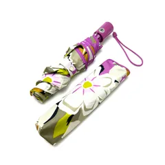 【楠本質店/元住吉】ヴェラブラッドリー　Vera Bradley　ワンタッチ式　折り畳み傘　ピンク　花柄　フラワー　ポリエステル100％のサムネイル