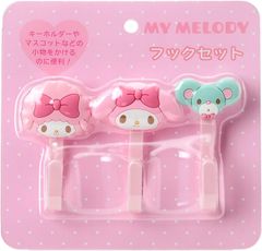 マイメロディ　マイメロ フック3個セット  192074　メッシュパネル用