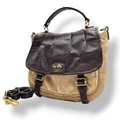 美品】 COACH コーチ バッグ ヘリテージ キャンバス メッセンジャー