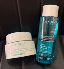 ★NA6341 未使用保管品！ CLARINS クラランス クリームマスク アイメイク リムーバー 2点セットのサムネイル