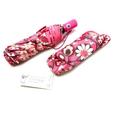 【楠本質店/元住吉】ヴェラブラッドリー　Vera Bradley　ワンタッチ式　折り畳み傘　ピンク　花柄　フラワー　ポリエステル100％のサムネイル