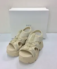 【新品未使用】EVOL イーボル 厚底サンダル レディース Mサイズ アイボリー　  K0723のサムネイル